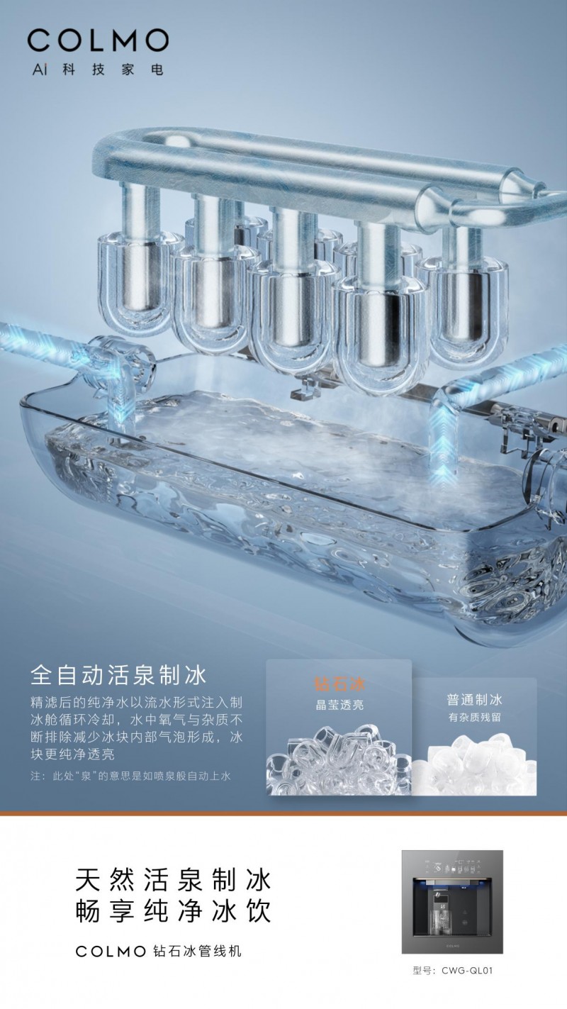 媲美钻石的超净冰块,COLMO解锁制冰黑科技|生活_新浪科技_新浪网