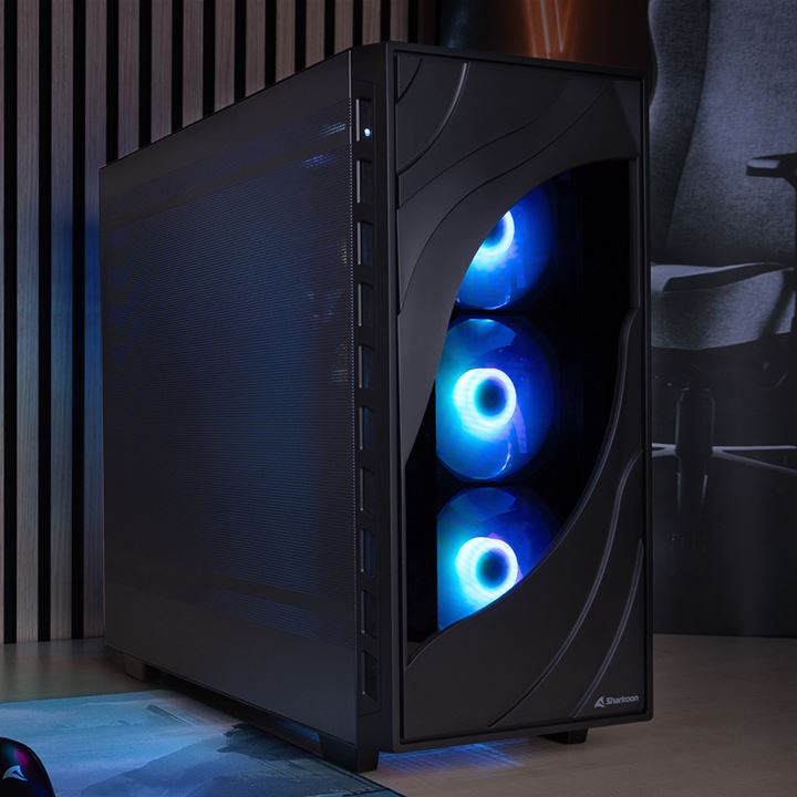 Sharkoon 旋刚海外推出 Rebel C80 RGB 机箱:自带显卡支架,可选玻璃侧透 / Mesh 面板|机箱|玻璃|支架_新浪科技_新浪网