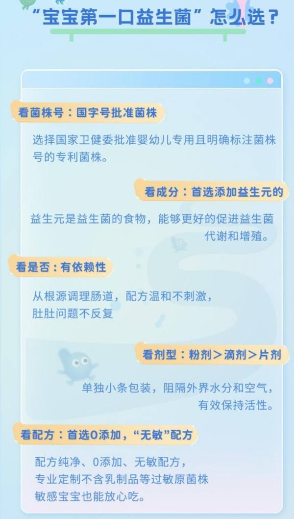 图说：科学选择宝宝的第一口益生菌