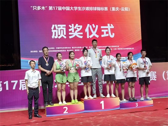 蝉联!长春中医药大学女子沙排队再获中国大学生沙滩排球锦标赛冠军