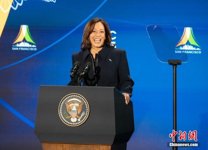 资料图:美国副总统哈里斯.中新社记者 刘关关 摄