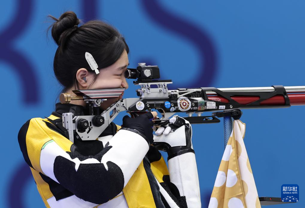 射击——女子10米气步枪:中国选手黄雨婷获得亚军丨巴黎奥运会