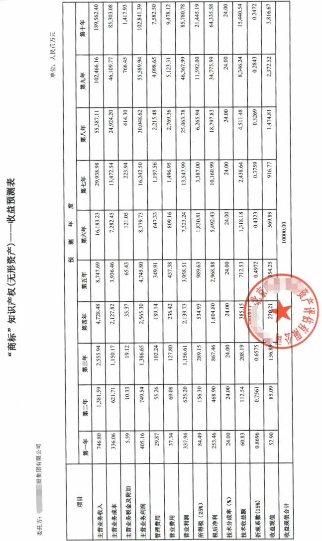 图片来源:中介提供的知识产权评估报告截图