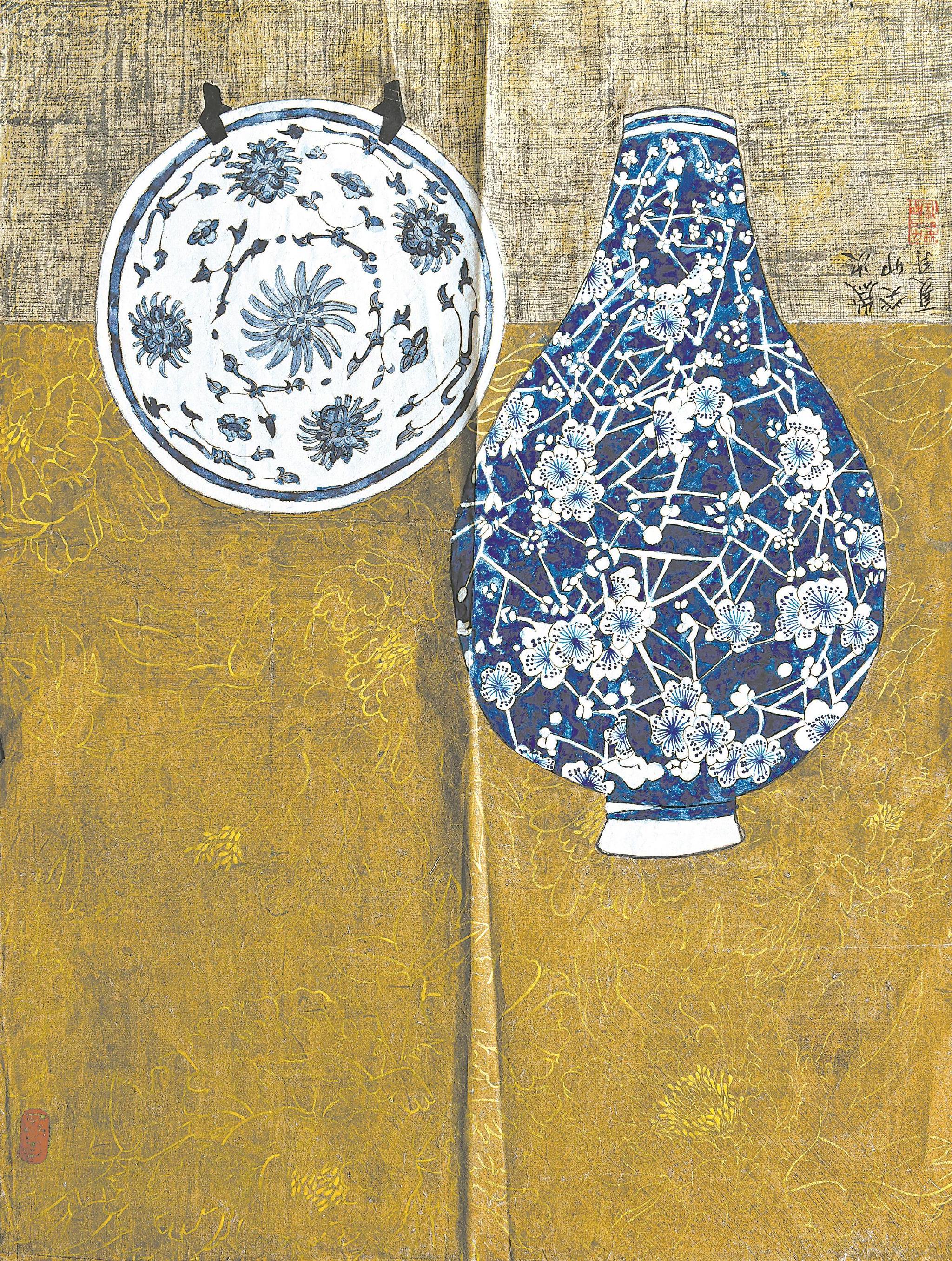 获奖画作《青花》 作者:张雨欣