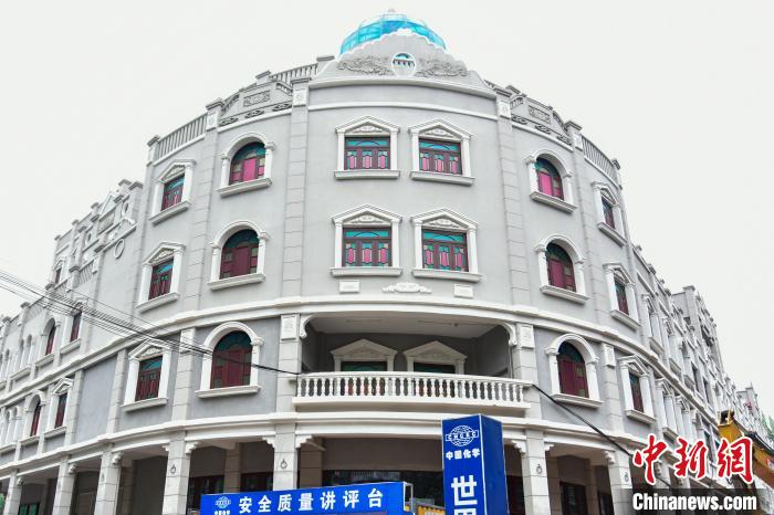 梧州骑楼城项目大南路建筑主体建设基本完成。广西住建厅供图