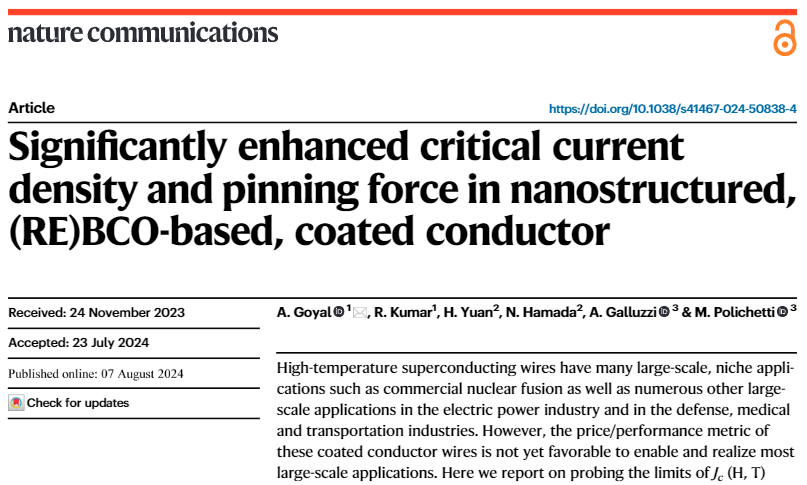 美国高温超导新突破,全球性能最高的超导线段诞生!