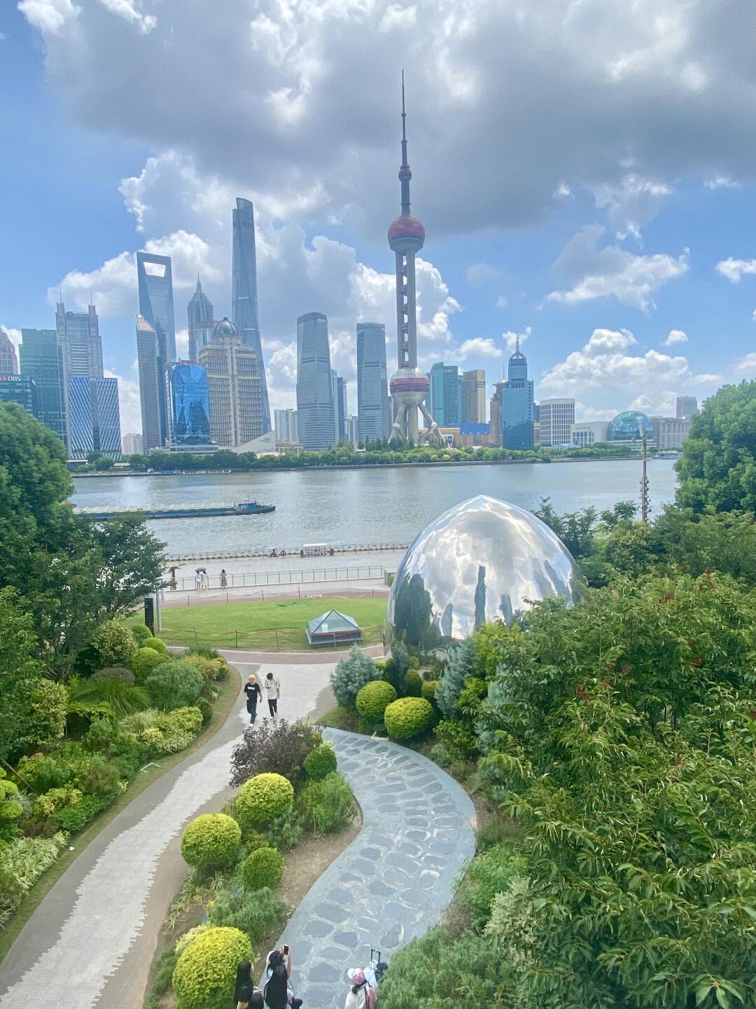 上海北外滩"小巨蛋"区域道路改造后变丑了?绿化部门回应