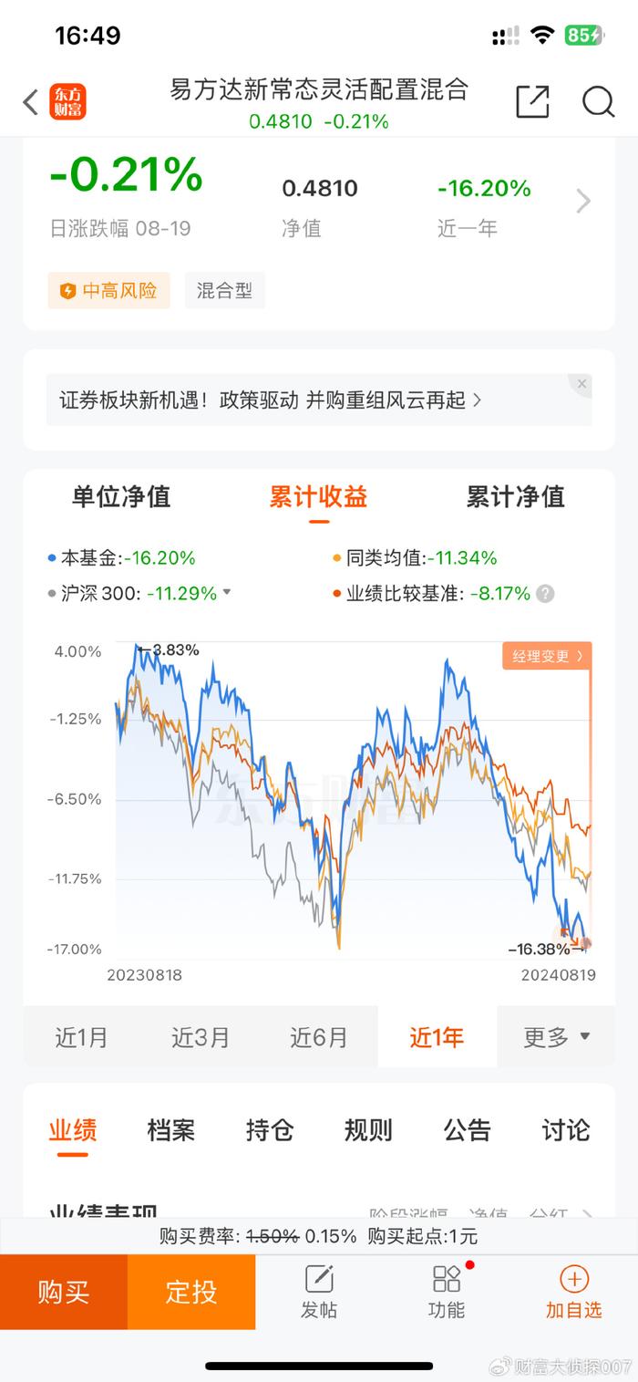 　　(截图来自天天基金，2024年08月20日)