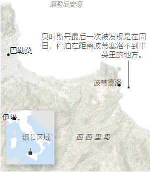 资料来源:MarineTraffic.com(船舶位置);欧洲航天局(图像)