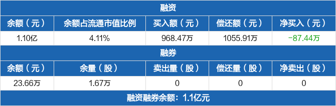 和胜股份历史融资融券数据一览