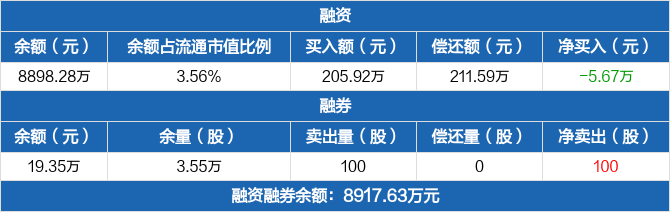 中辰股份历史融资融券数据一览