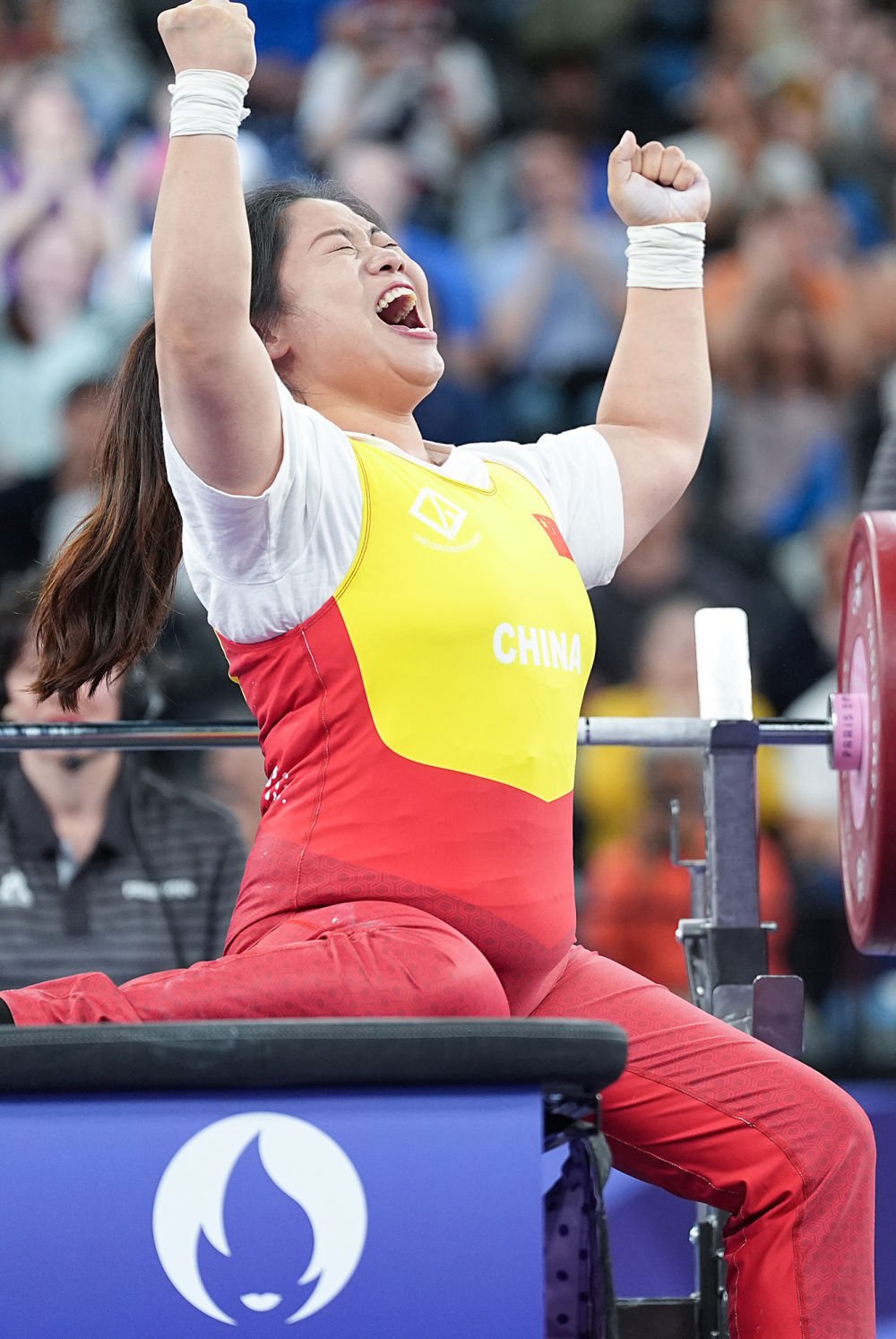 9月6日,中国选手谭玉娇夺得举重女子67公斤级冠军,并打破该项目淑界