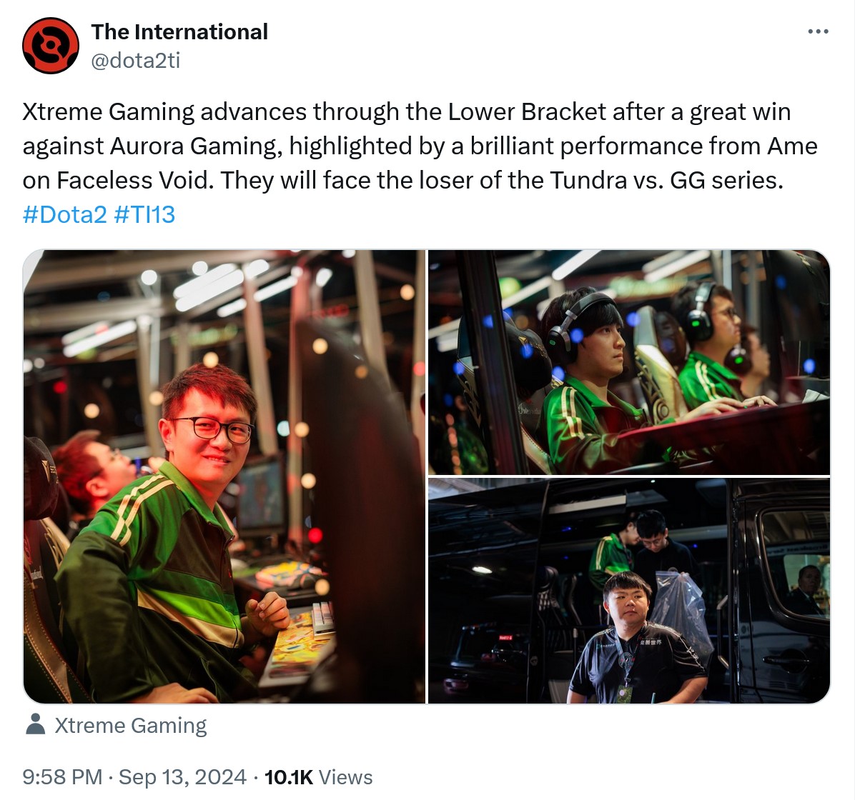 DOTA2》TI13：中国战队XG 直落两局战胜Aurora 晋级6 强