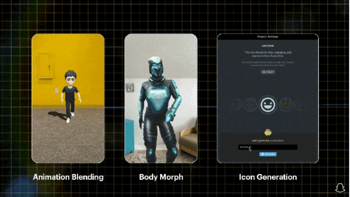 ▲创作者通过Body Morph功能生成AR特效（图源：TechCrunch）