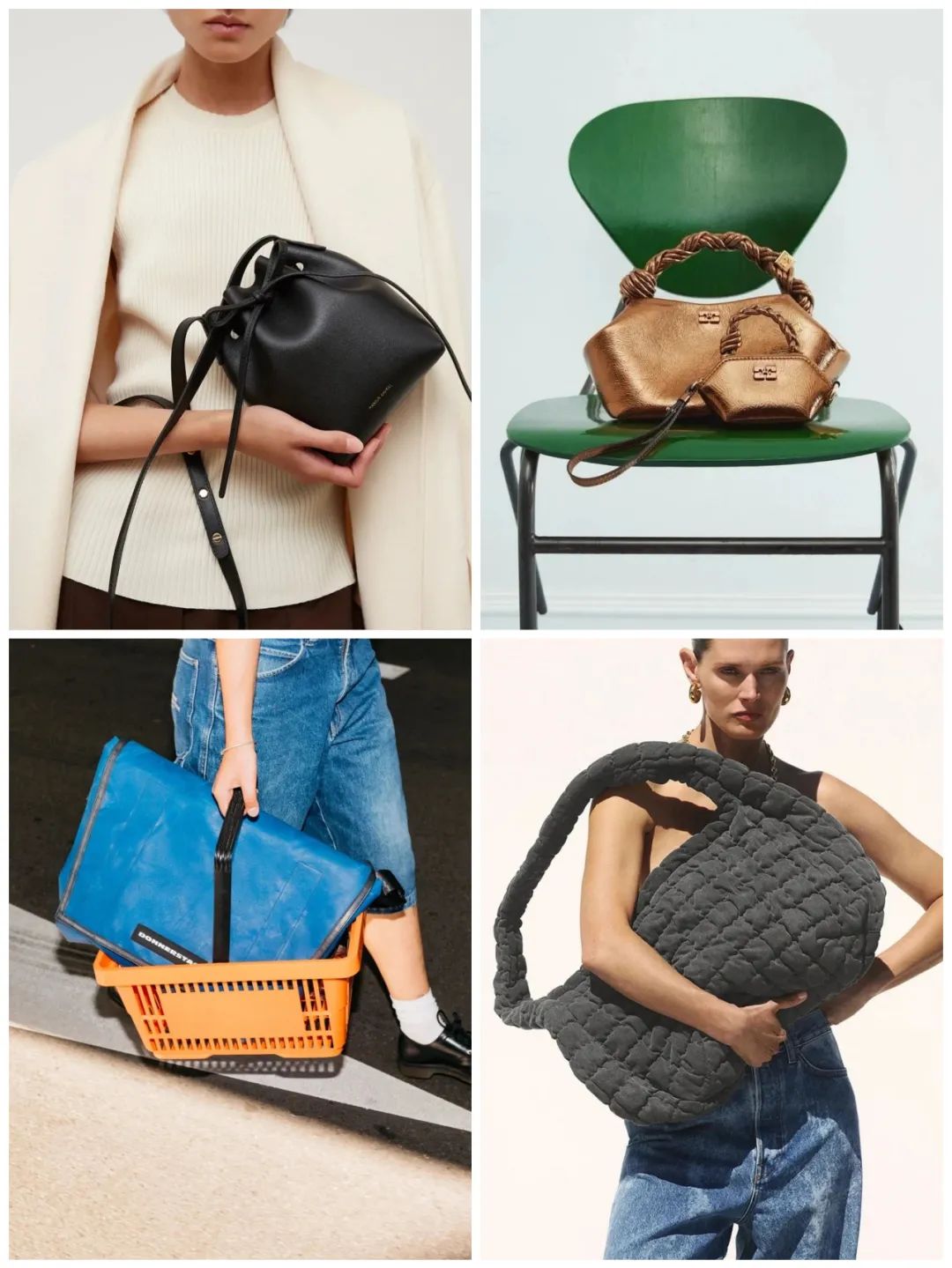 ©Mansur Gavriel水桶包、GANNI、FREITAG、COS云朵包 图源各品牌