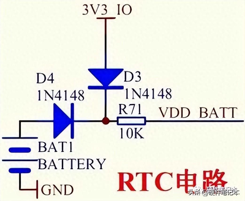 图1 有问题的RTC电池供电电路