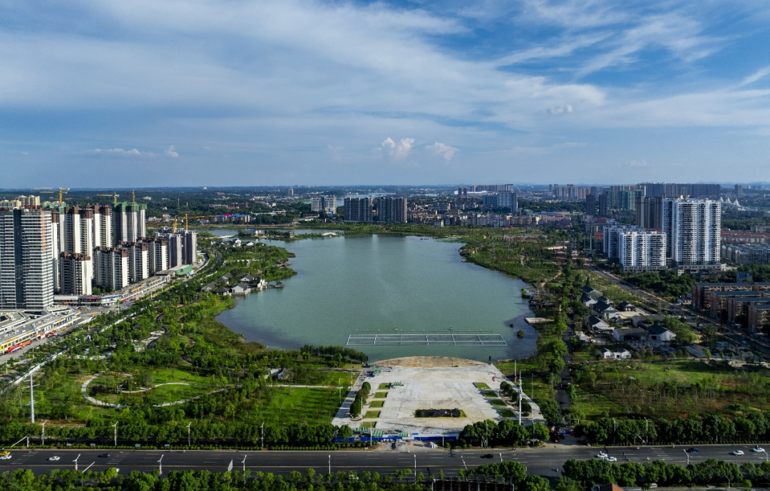 鸟瞰酃湖公园&nbsp;供图 衡阳城发集团