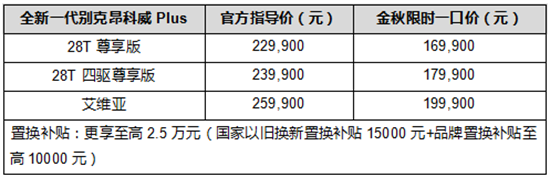 全新一代昂科威Plus限时一口价16.99万元起