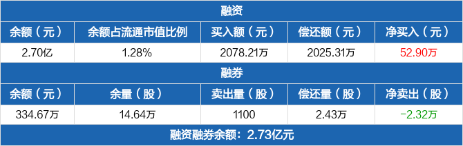 景旺电子历史融资融券数据一览