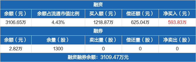 金橙子历史融资融券数据一览