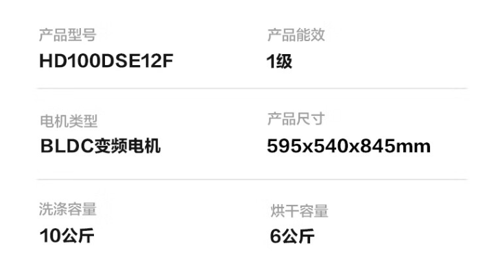 京东海信 10 公斤洗烘一体机HD100DSE12F券后 913.76 元领 150 元券