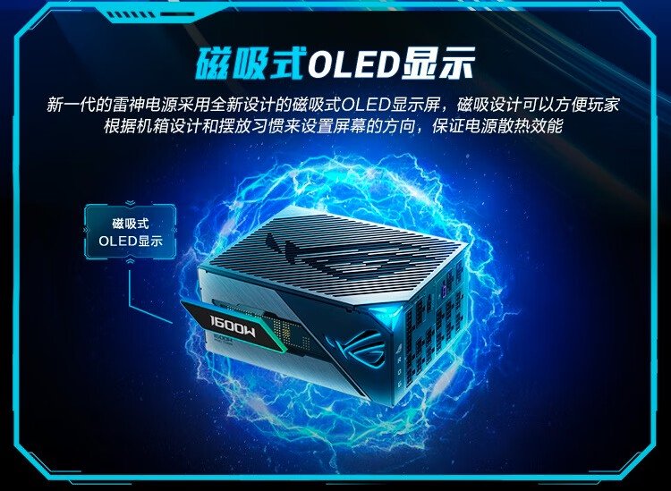 华硕 ROG 雷神 3 代 Thor III 1600W 氮化镓钛金电源开售,4599 元|华硕|雷神|IT之家_新浪科技_新浪网