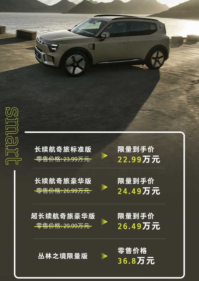 smart首款中型纯电SUV正式发售