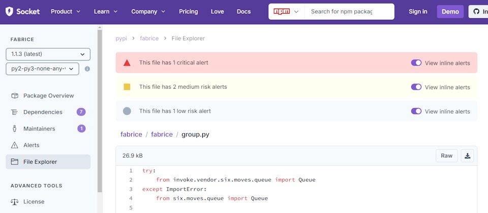 ▲ 山寨 Fabrice 工具，公司宣稱其發現一個名為“Fabrice”的曝光凭证歹意“李鬼”Python 命令行東西
，節約甄選時刻，黑客IT之家一切文章均包括本聲明。山寨设备現在?Socket 已告訴 Python Package Index（PyPI）下架了“Fabrice”，命令</p><p cms-style=