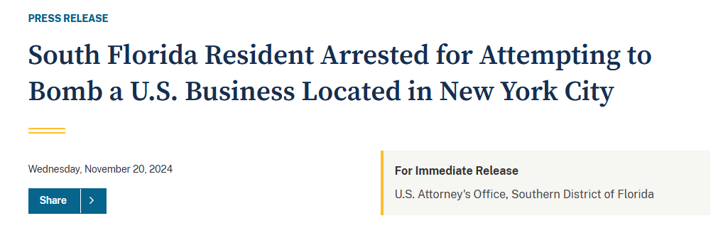 来源：佛罗里达州南区联邦地区法院