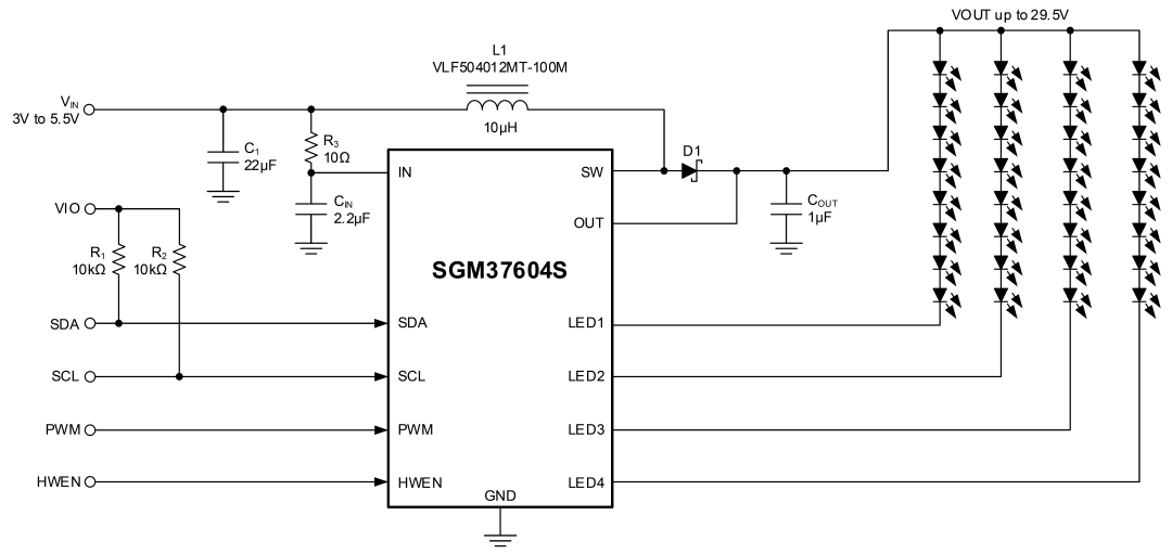图 1 sgm37604s 典型应用电路图