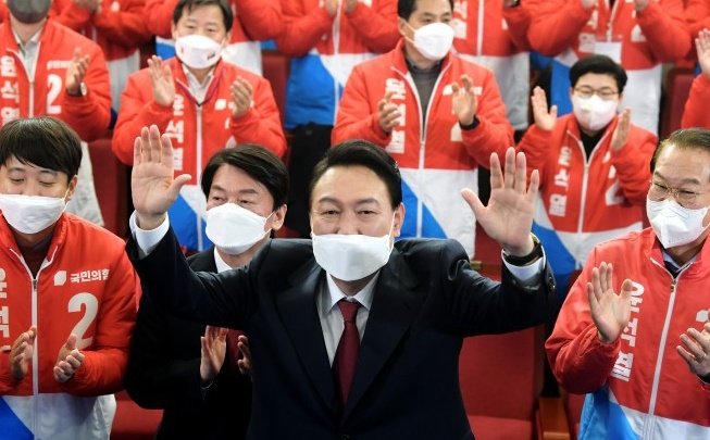 △2022年3月,尹锡悦当选韩国总统。