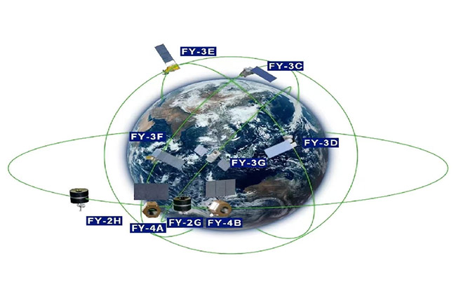 9颗风云气象卫星在轨运行