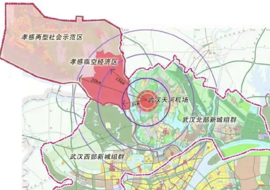 孝感市临空经济区区位图&nbsp;图/孝感临空经济区官网