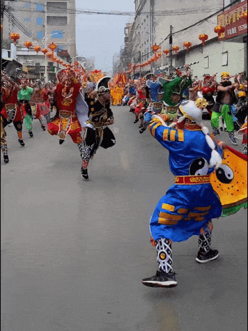 潮汕英歌舞表演 图源：短视频平台截图