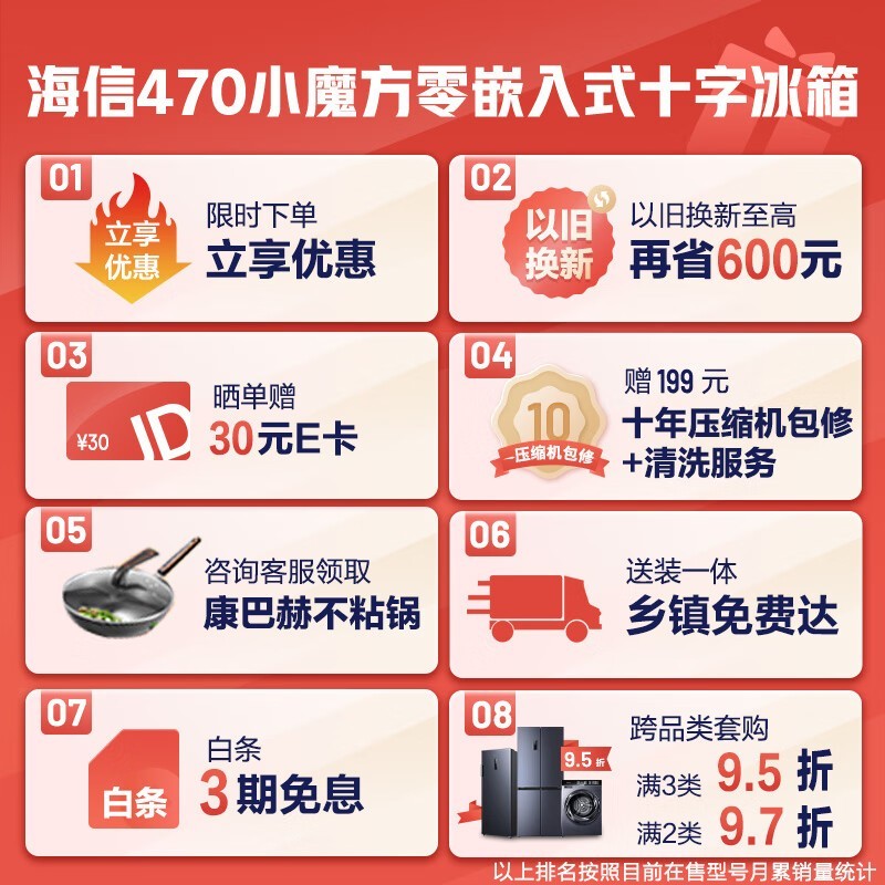 海信小魔方冰箱四开门超值2310元