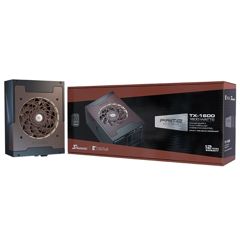 海韵、猫头鹰联名1600W PRIME TX-1600 钛金电源开售，4299 元_