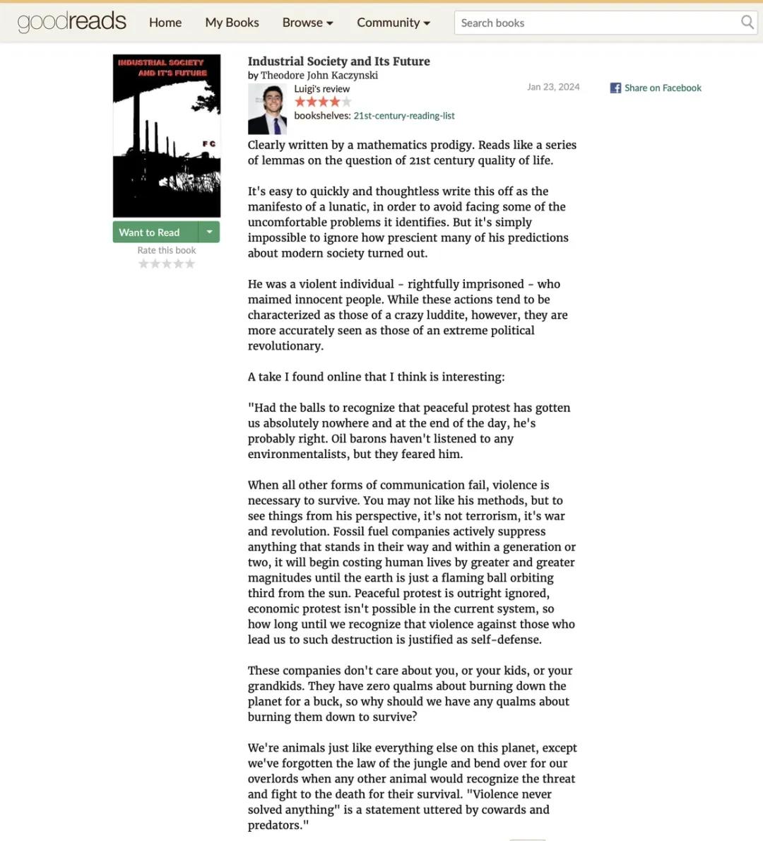 Luigi 留下的 Goodreads 长评
