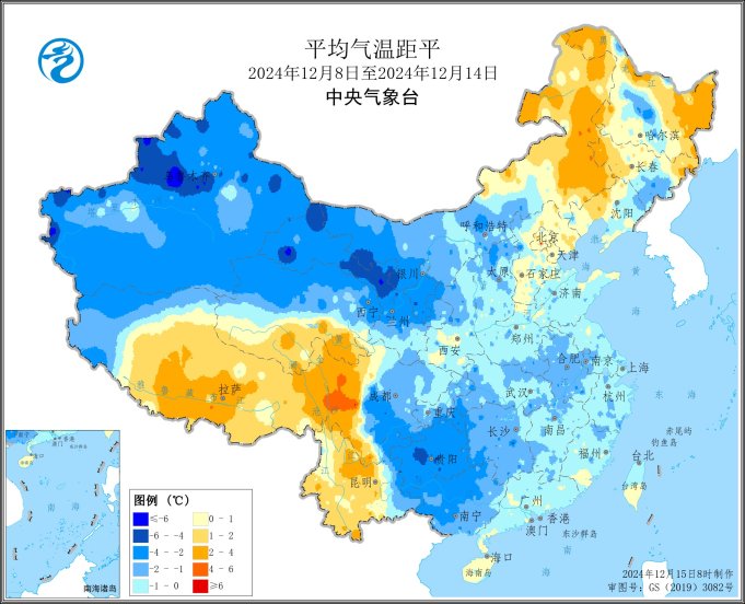 图1 全国平均气温距平