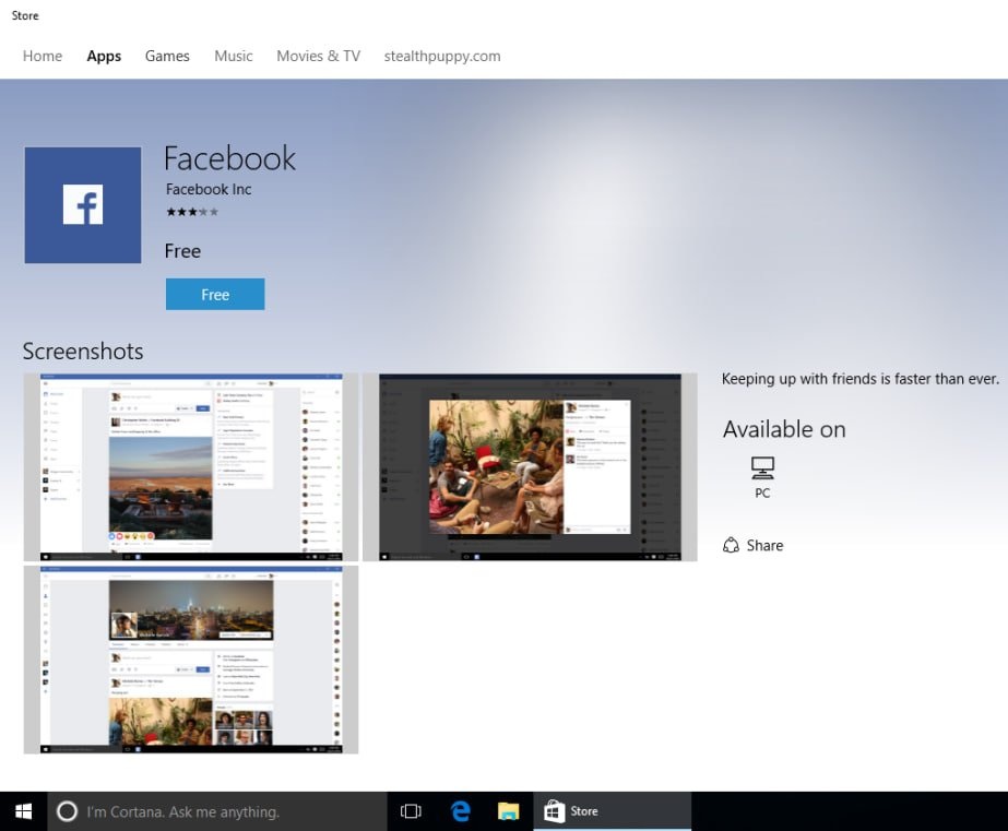 ▲ 2016 年的 Windows 10 哄骗商店版块