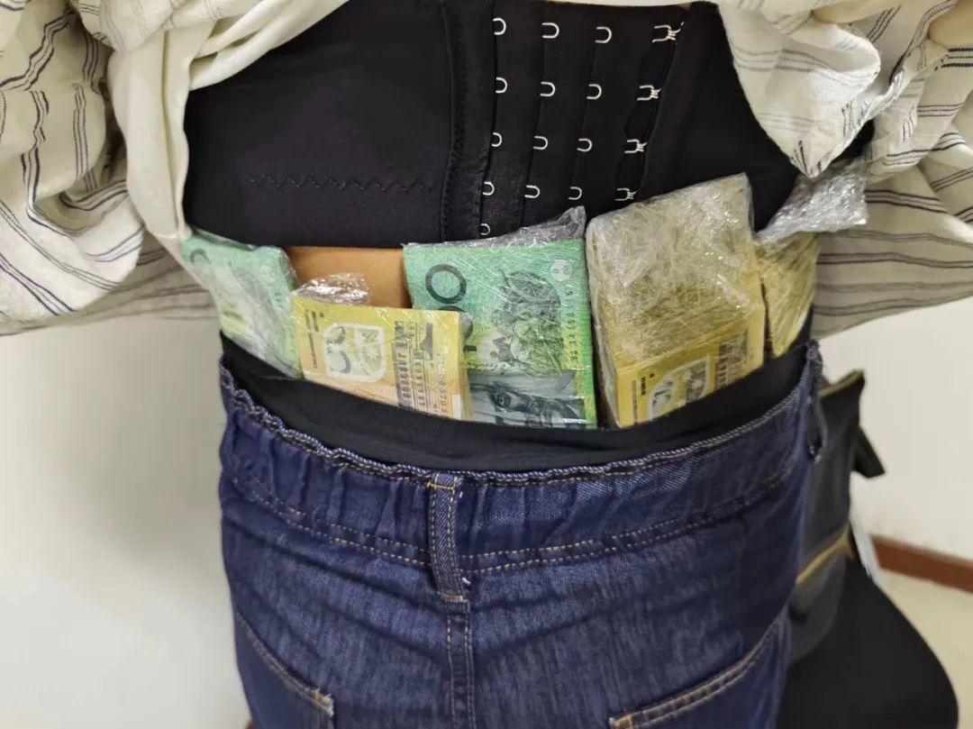 移动的外币兑换机！罗湖海关查获一名旅客人身绑藏多类货币走私出境案