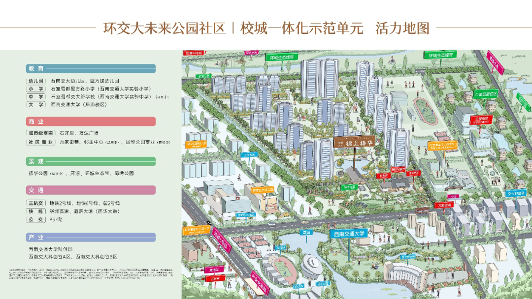 近期亮相的蜀都万科·锦上扬华项目活力地图