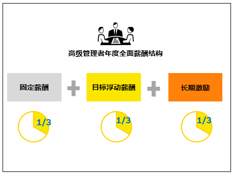 图表6：高级管理者年度全面薪酬典型结构示意图