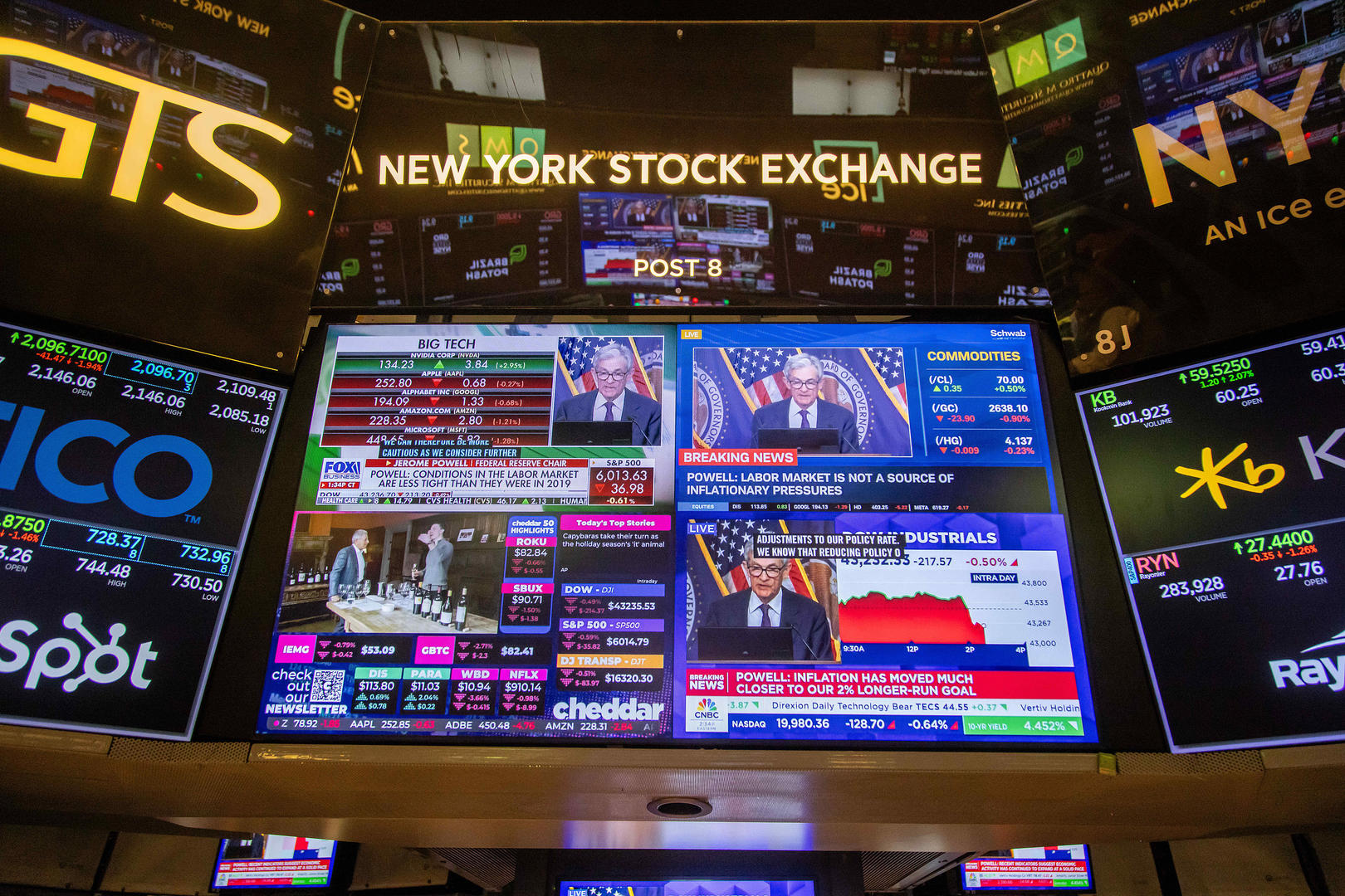 ▲2024年12月18日，美联储委员会主席鲍威尔宣布将联邦基金利率目标区间下调25个基点。图据视觉中国