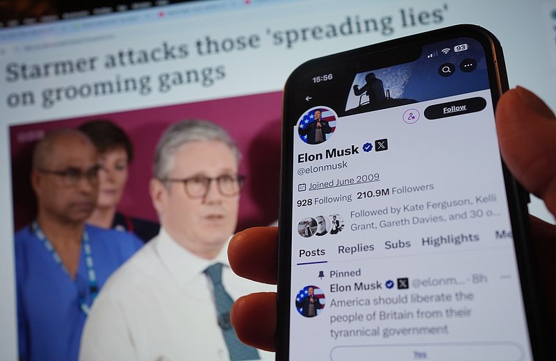 △马斯克在应酬媒体平台上膺惩英国政府