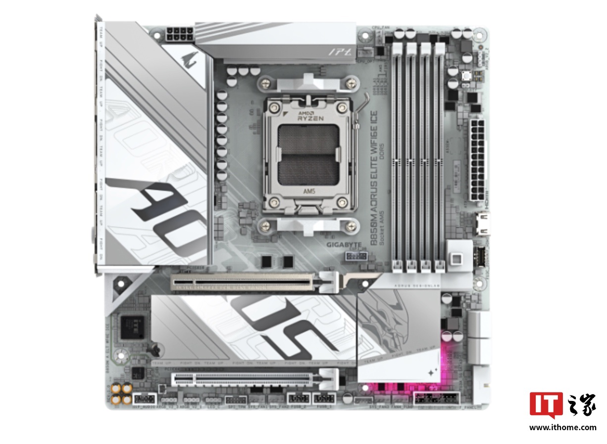 ▲ 技嘉 B850M AORUS ELITE WIFI6E ICE (B850M 冰雕) 