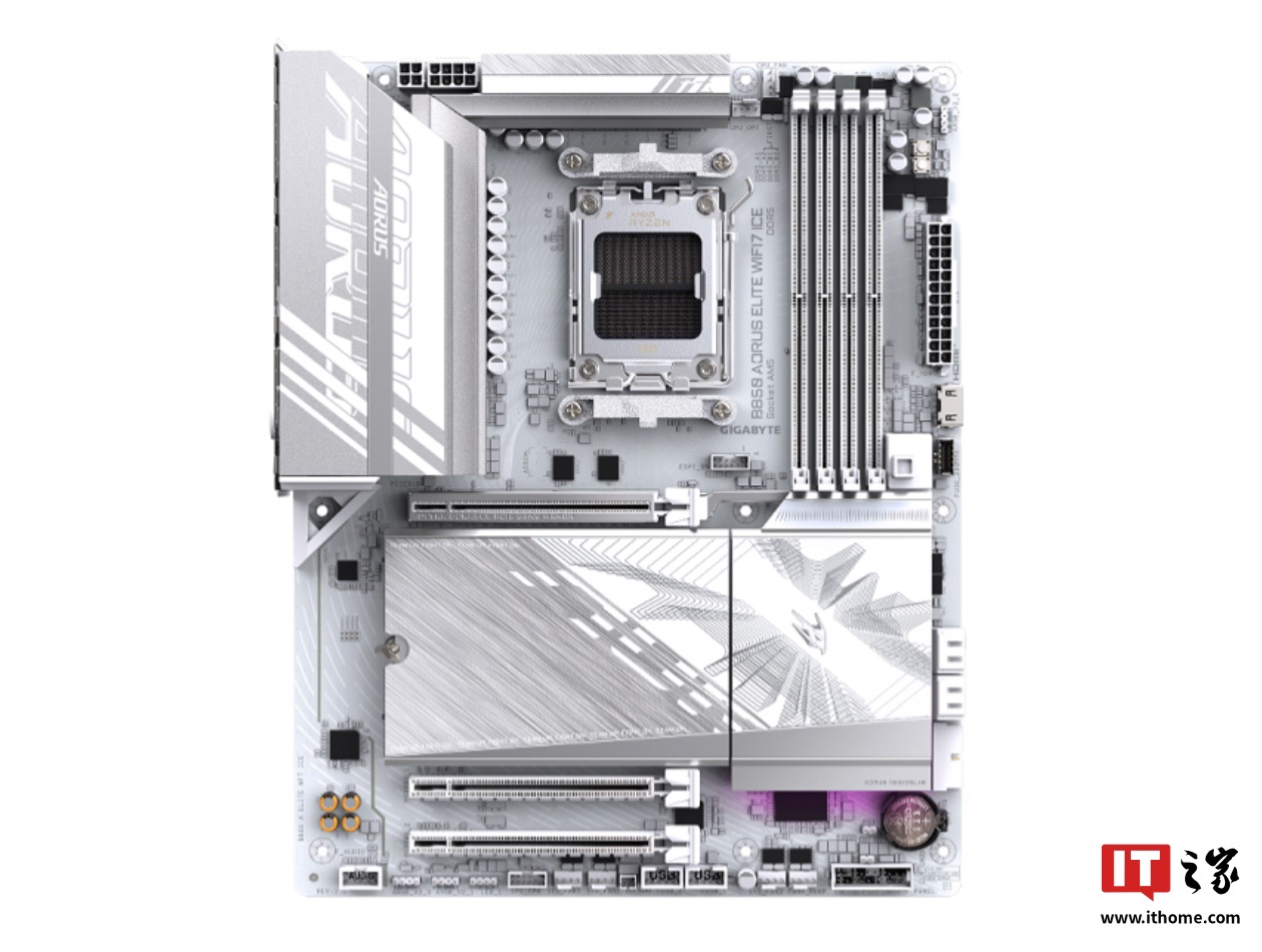 ▲ 技嘉 B850 AORUS ELITE WIFI7 ICE (技嘉 B850 冰雕)