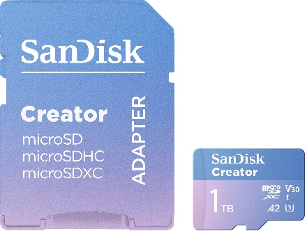 < 闪迪创作者系列microSD™存储卡 >