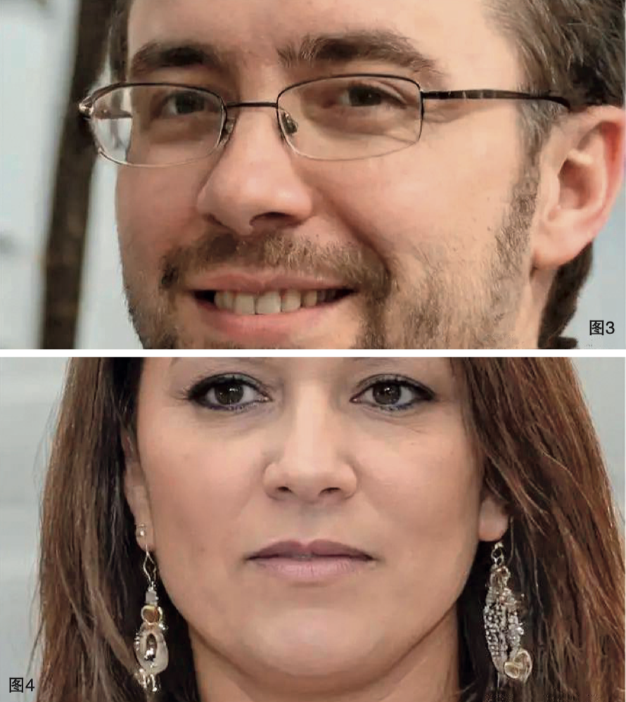 □ 图3 眼镜“穿帮”的AI照片