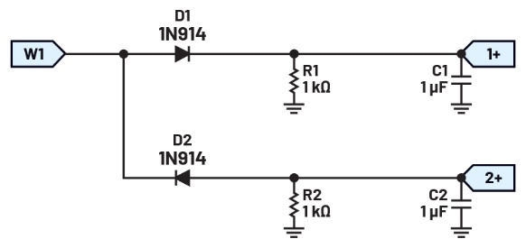 图9 正负包络检波器电路