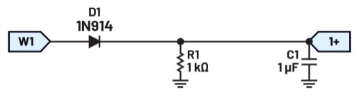 图1 基本包络检波器电路